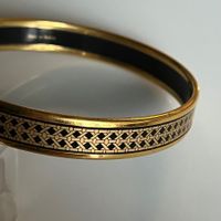 Hermès bracelet fin en émail imprimé