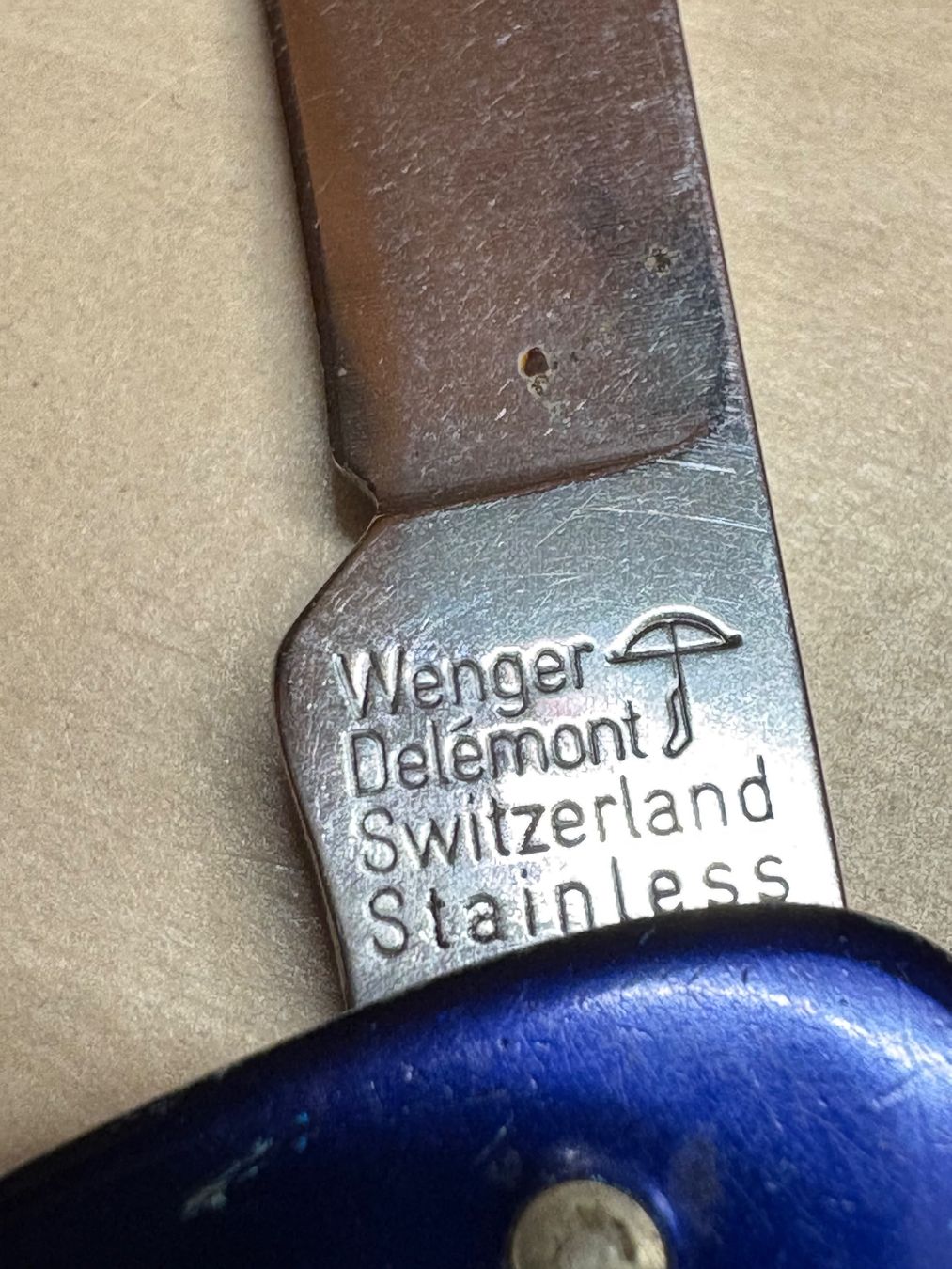 Wenger Coltelli tascabile: Sackmesser Wenger Elox blau Werbemesser – Usato da Rümligen venduto da Sibill 4