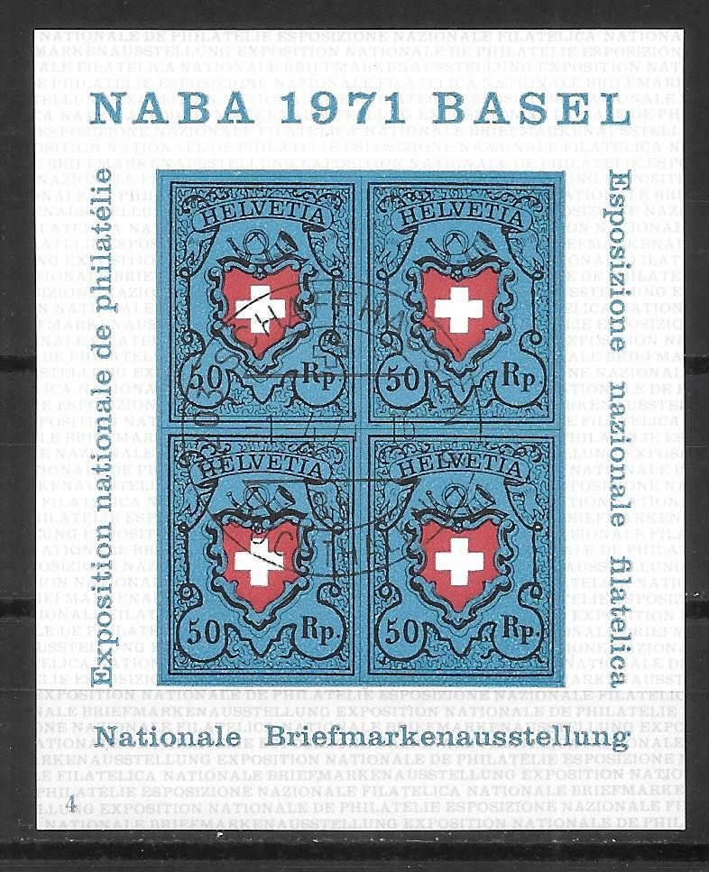 Tutti i francobolli: W38 NABA-Block 1971 Basel gest. Schaffhausen 1.4.1971 – Nuovo (secondo la descrizione) da Olten venduto da clotaldi