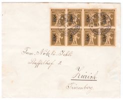 Achterblock Tellknabe auf Brief mit Befund
