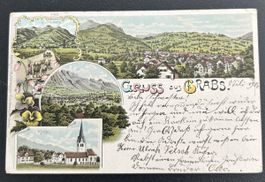 Gruss aus Grabs Litho 