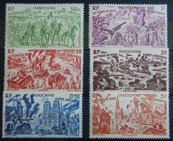 Französisch-Indochina Kat. 352-357 * 1946