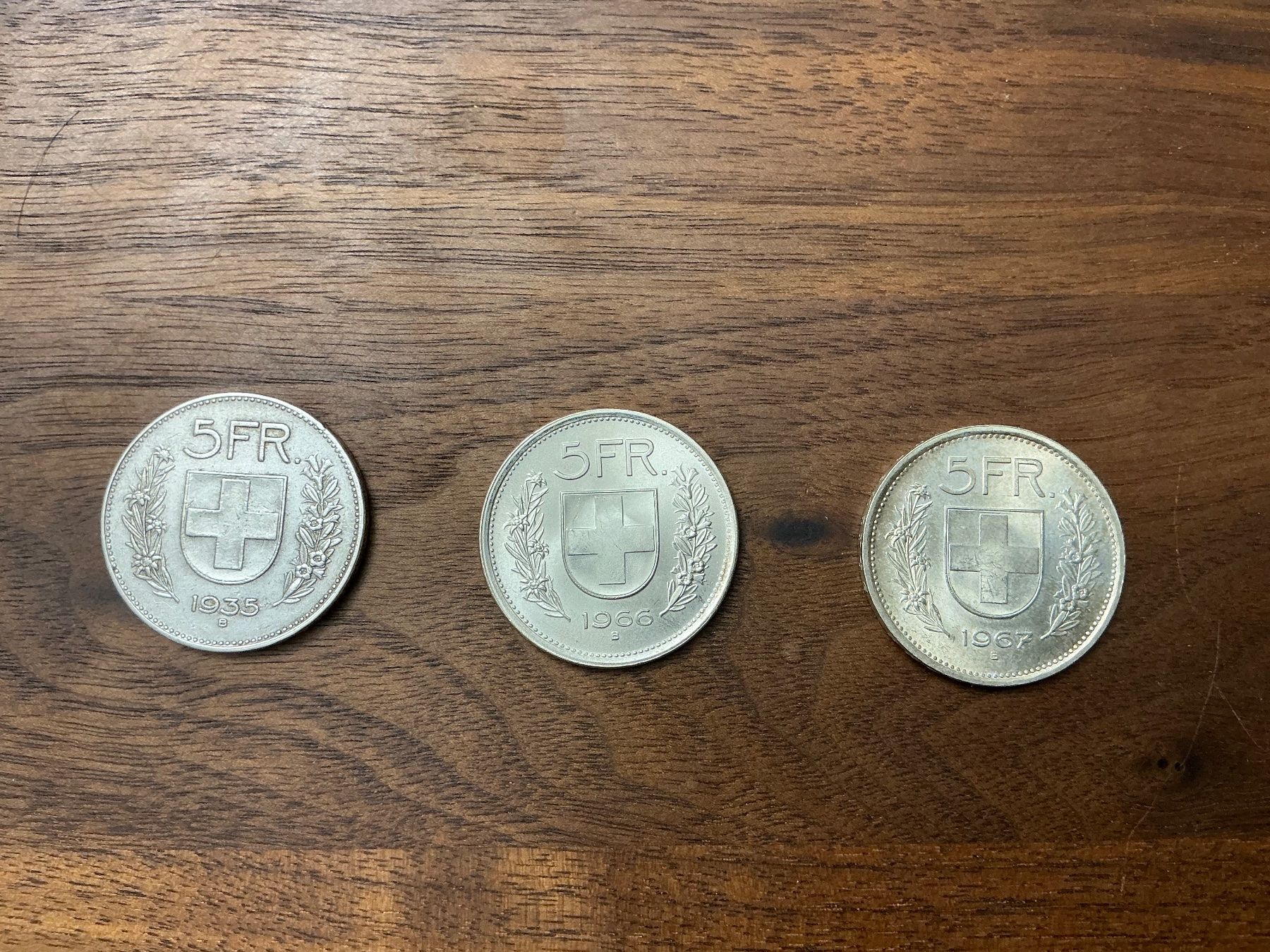 Tutti le monete: 3 x 5 Franken – Usato da Unterägeri venduto da Peter135 1