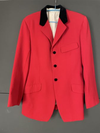 Vintage Reitturnier Blazer mit Samtkragen, Grösse L