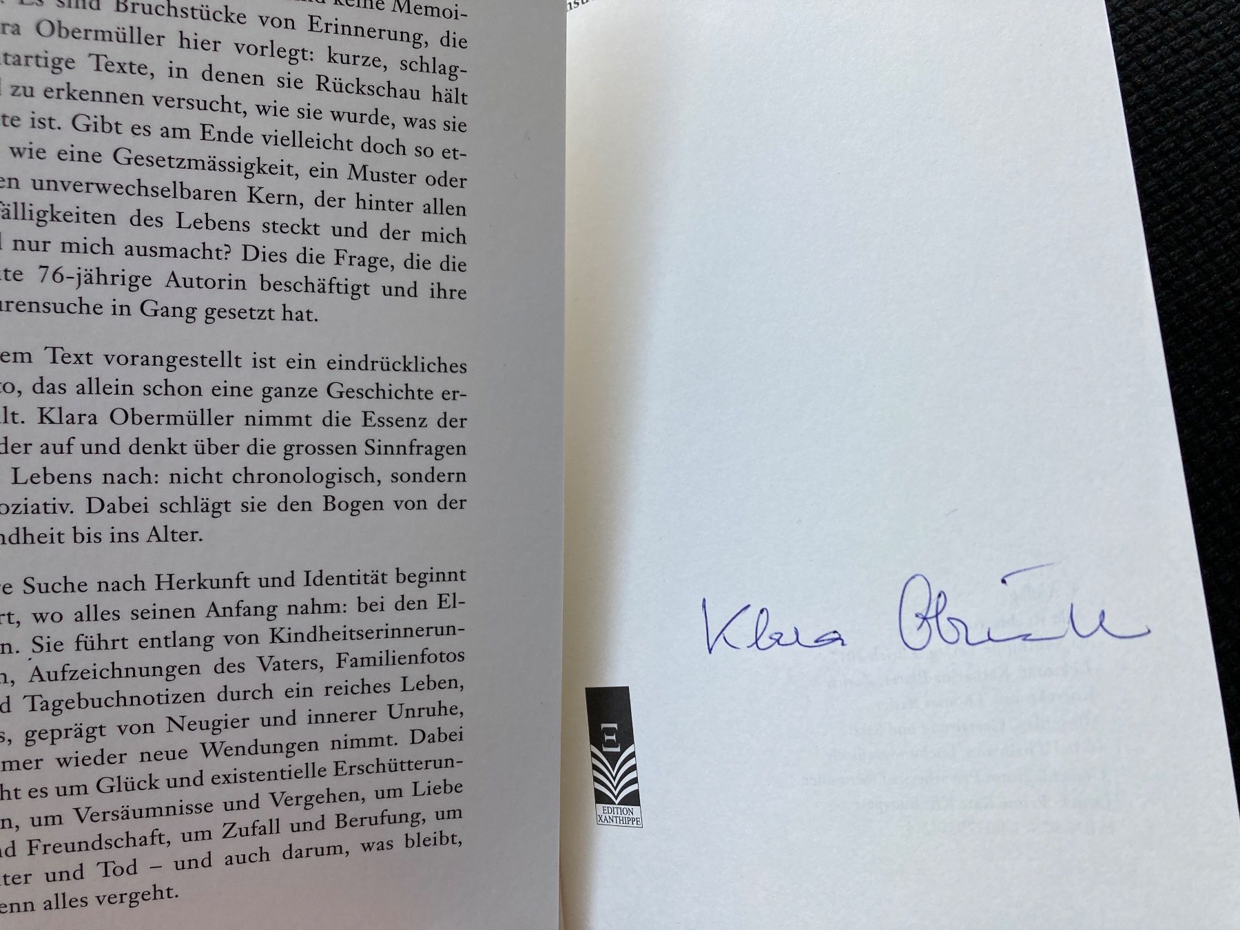 Libri: Klara Obermüller, Spurensuche – Usato da Baden venduto da Yoyo1 2
