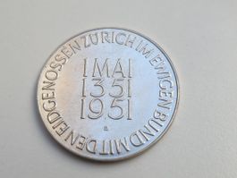 🇨🇭🤍  Swiss Silver: Zurich 1951 *15g .900*
