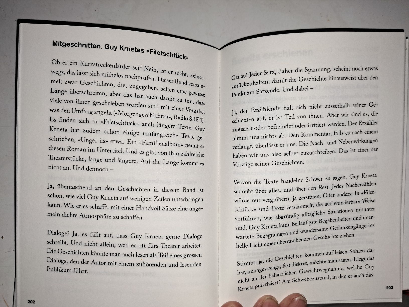 Bücher: Guy Krneta: Filet Schtück. edition spoken script, 2016 – Gebraucht aus Zürich von chusel 8