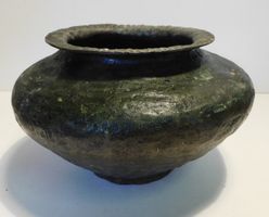 Kunsthandwerk 8.8.88 H.F. signiert Hammerschlag  schwere mas