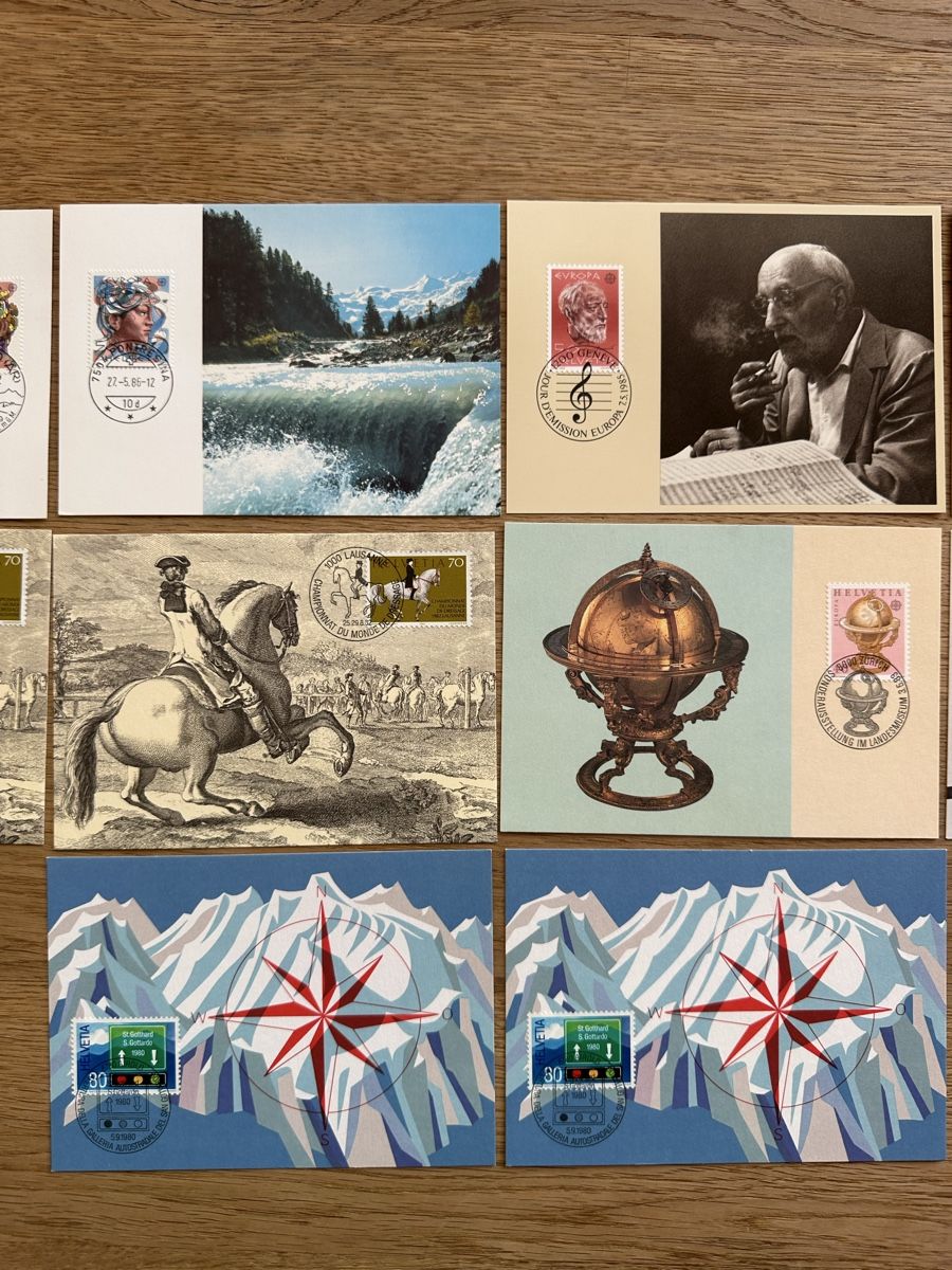 Tutti i francobolli: Schweiz - 10 Maximumkarten schönes Lot – Usato da Schmitten / FR venduto da Samsara169 2
