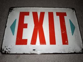 Vintage Schild Exit