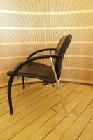 Team by Wellis Lederstuhl – Schwarz – Vintage Design