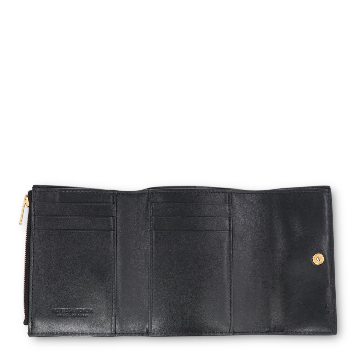 Bottega Veneta Portafogli: Bottega Veneta Cassette Tri-Fold Schwarz – Usato da Binningen venduto da Designerlabels 4