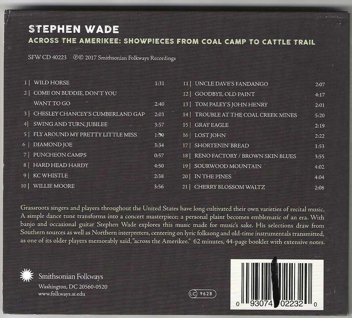 CDs: Stephen Wade ‎– Across the Amerikee – Gebraucht aus Genève von CDLPBookS 1