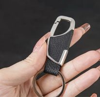 Edler Schlüsselanhänger aus Leder mit Karabiner neu