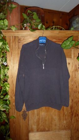 Dunkel Grauer /d. Violetter Pullover Gr L PIER ONE