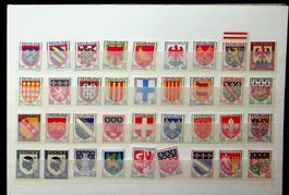 FRANCE TIMBRES NEUFS SANS CHARNIÈRE SUR 1 GRANDE CARTE /U84