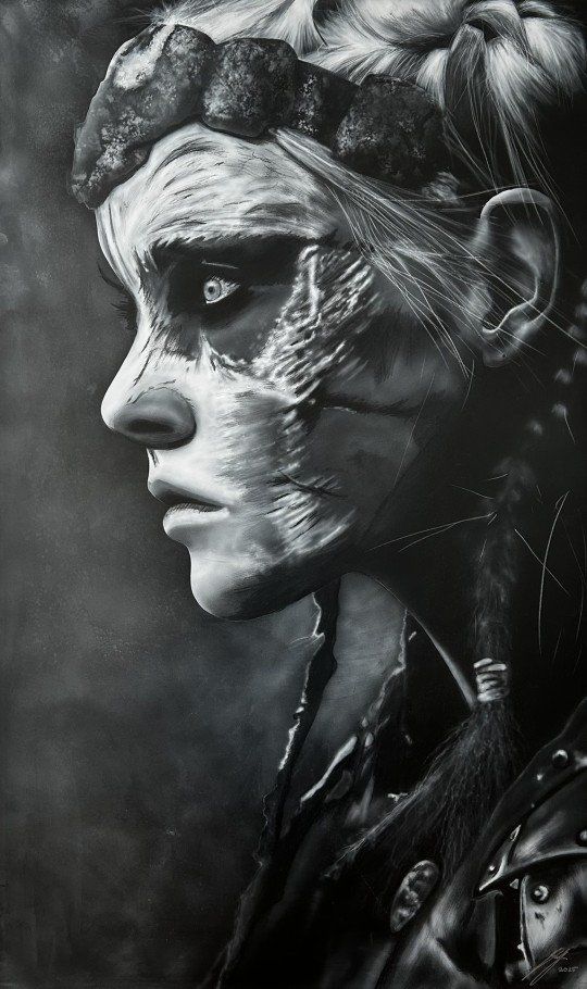 Foto & Immagini: Boudicca Kriegerin Airbrushbild – Usato da Fläsch venduto da Dergrenzer