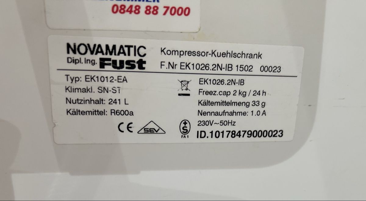 Kühlschrank: Kühlschrank Novamatic  – Gebraucht aus Eschenz von woniek 4