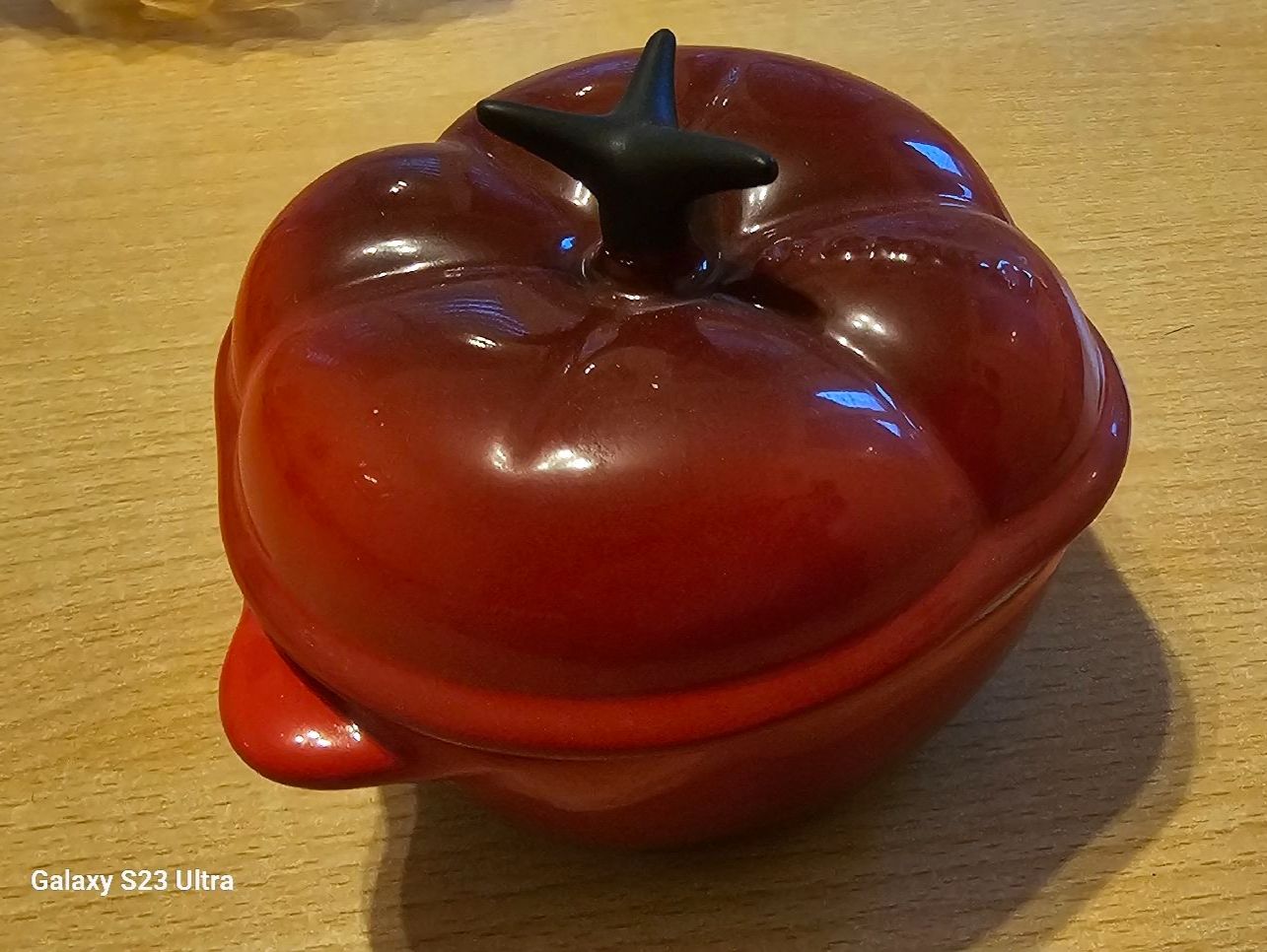 Ravissant perit plat à tajine en forme de tomate rouge neuf (Neuf (Voir ...