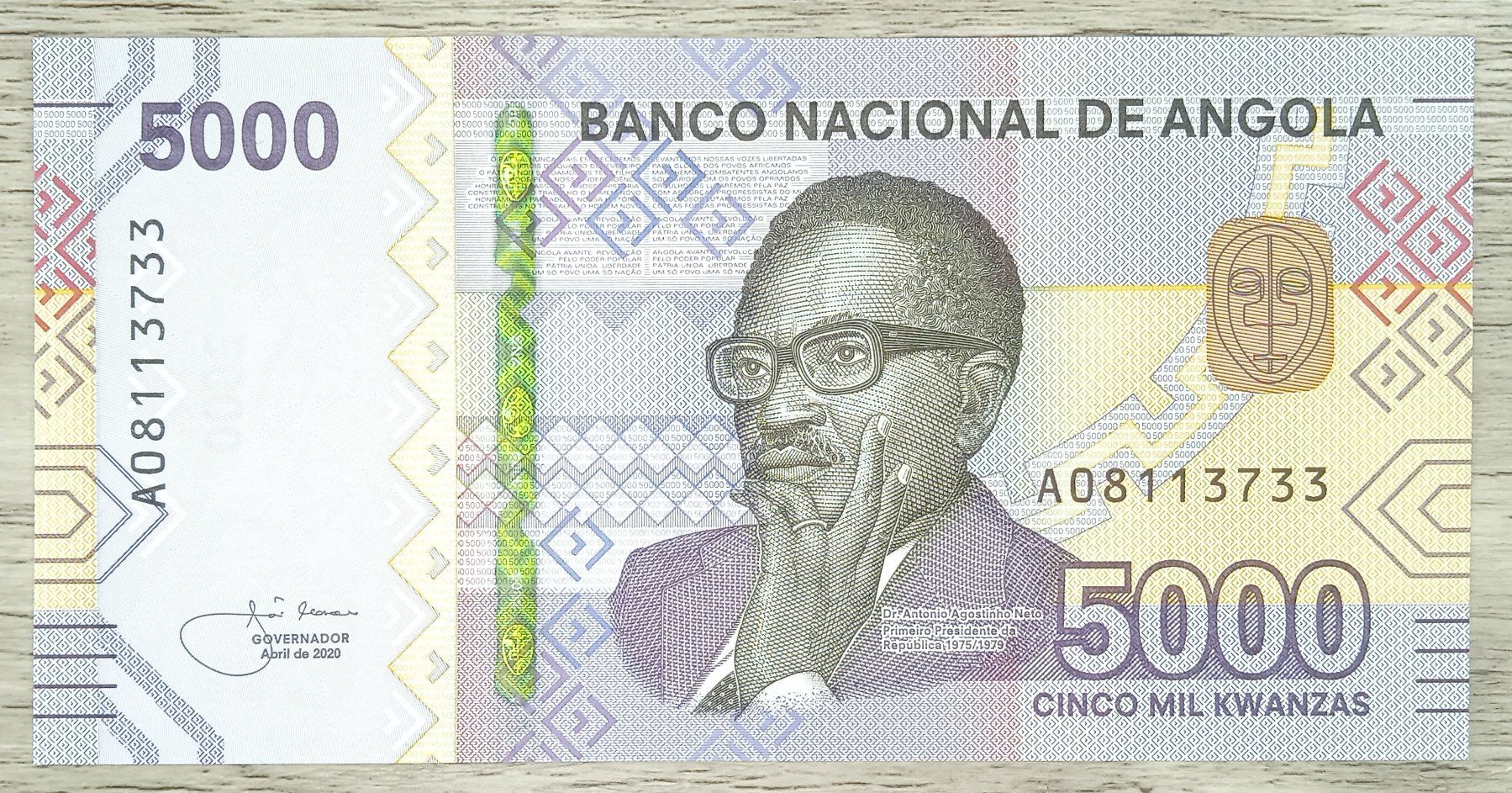 Banconote: Angola 5000 Kwanzas Serie A Polymer UNC – Nuovo (secondo la descrizione) da Cousset venduto da Patricio77