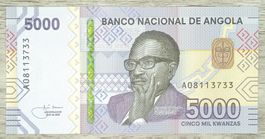 Angola 5000 Kwanzas Serie A Polymer UNC