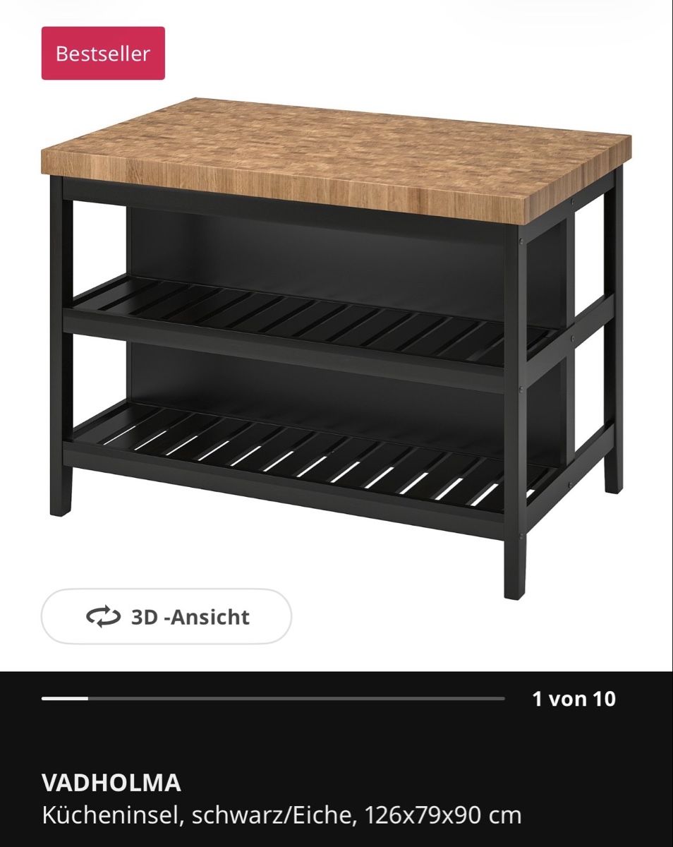 Ikea Komplettküchen: Kücheninsel VADHOLMA – Neu (gemäss Beschreibung) aus Kriens von v.kara 1