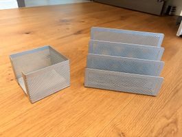 Schreibtisch Organisation Set aus Metall, Büro, Blattspender