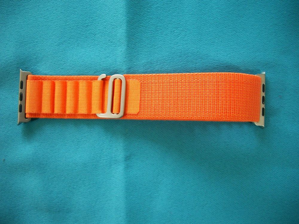 Apple Watch Armband aus Nylon Hakenverschluss Signalorange (Neu und