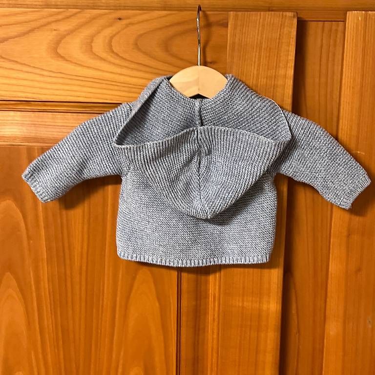 Vestes & Manteaux: Strickjcke Gr. 50/56 hellblau/ hellgrau – D'occasion à Zürich par esp_v7ml 1