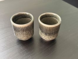 Schöne Espressotassen in Stein-Optik.