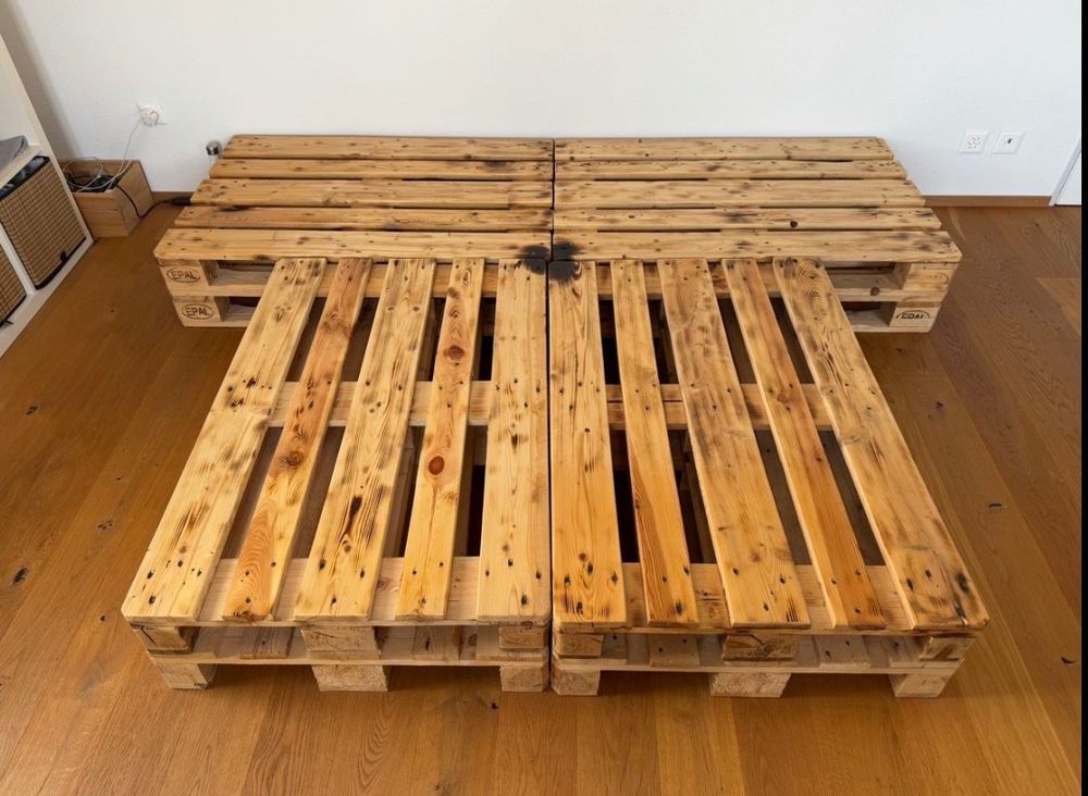 Palettenbett 160x200, geschliffen und geölt (D'occasion) à Bern pour ...