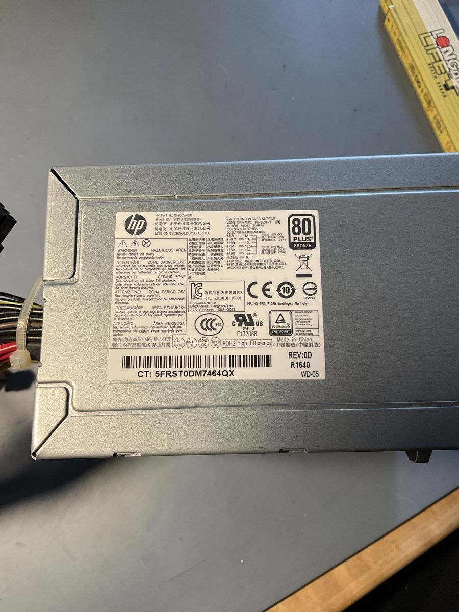 Hewlett Packard Componenti elettronici: PC ATX Netzteil 500W – Usato da Liebefeld venduto da Gnews 2