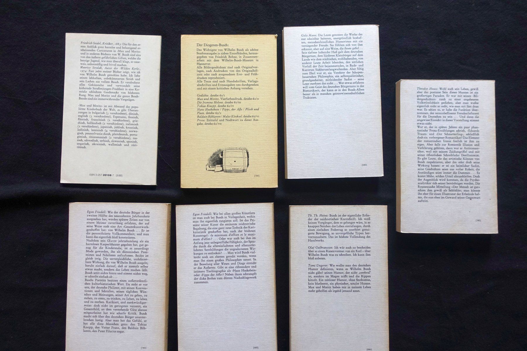 Libri: 7x Willhelm Busch, Diogenes – Usato da Gutenswil venduto da Optico 1