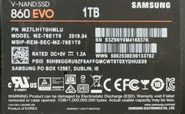 1× Samsung 860 EVO 1TB SSD Top Zustand und Sofort Verfügbar!