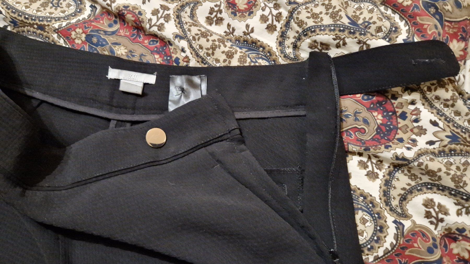 H&M Pantaloni: Elegante schwarze gerade weite Hose – Nuovo (secondo la descrizione) da Oberengstringen venduto da Sheera7 6