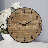 Handgemachte Uhr aus altem Holz neu 50 cm