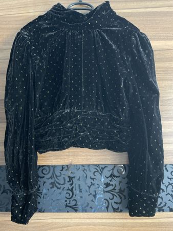 Zara Velvet Sparkly Blouse - Size S