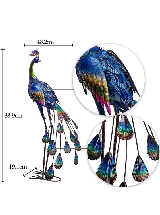 Pfau Skulptur Garten Skulptur  Pfaufigur Sculpture paon‪‪‪ 2