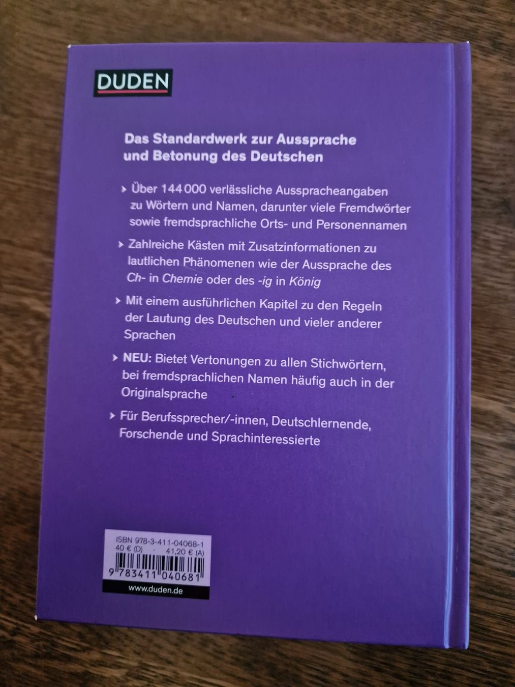 Libri: Das Aussprache-Wörterbuch DUDEN – Nuovo (secondo la descrizione) da Bilten venduto da Ueli77 1