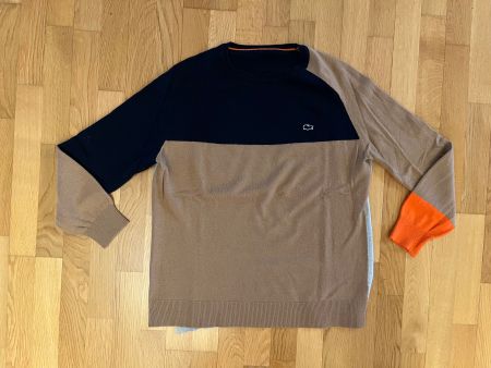 Lacoste Pullover Sweater Shirt Grösse M Braun Dunkelblau