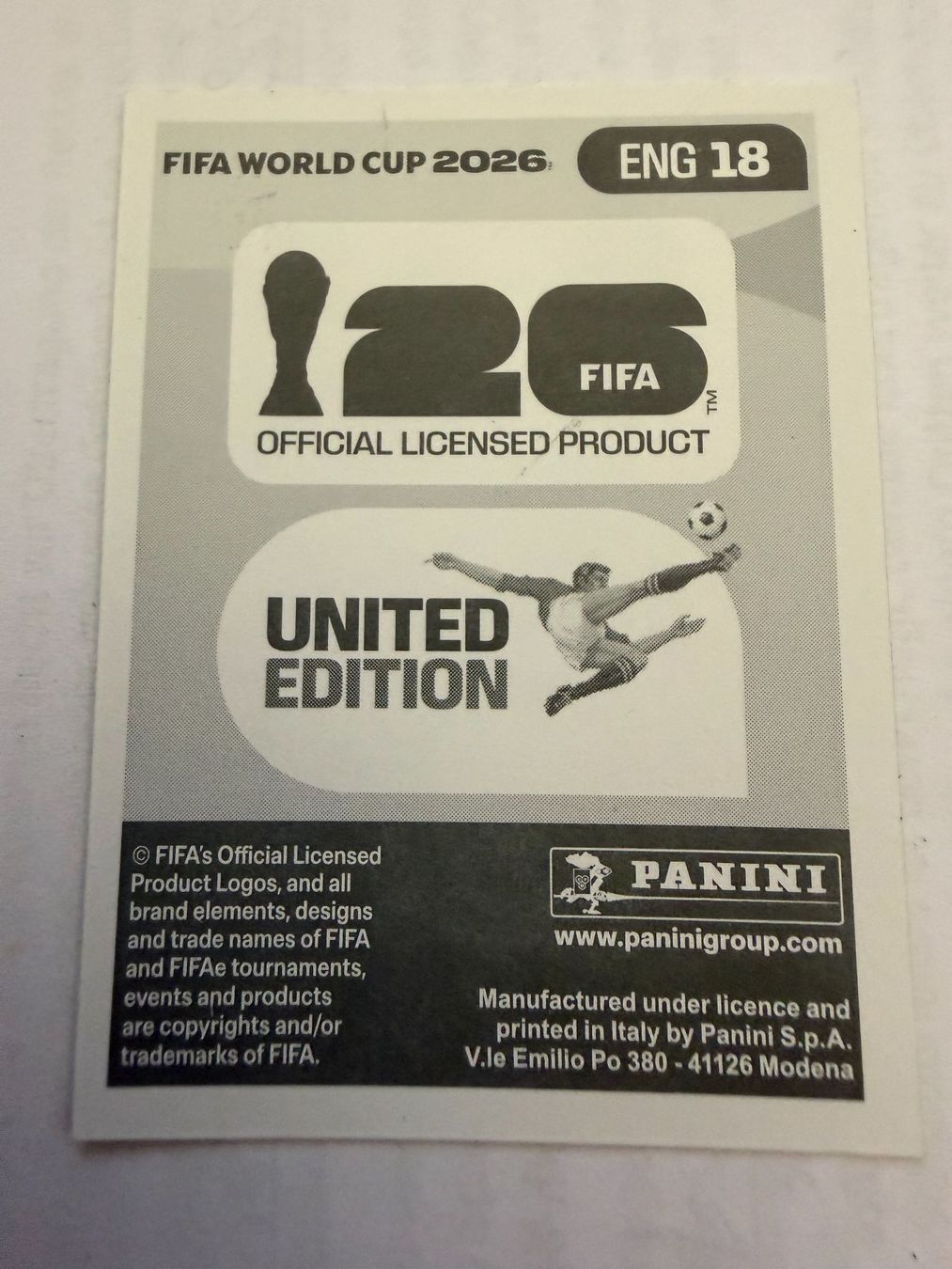 Panini Carte collezionabili: Panini WM 2026 - ENG 18 - HARRY KANE – Usato da Tegerfelden venduto da siebenmacky 1