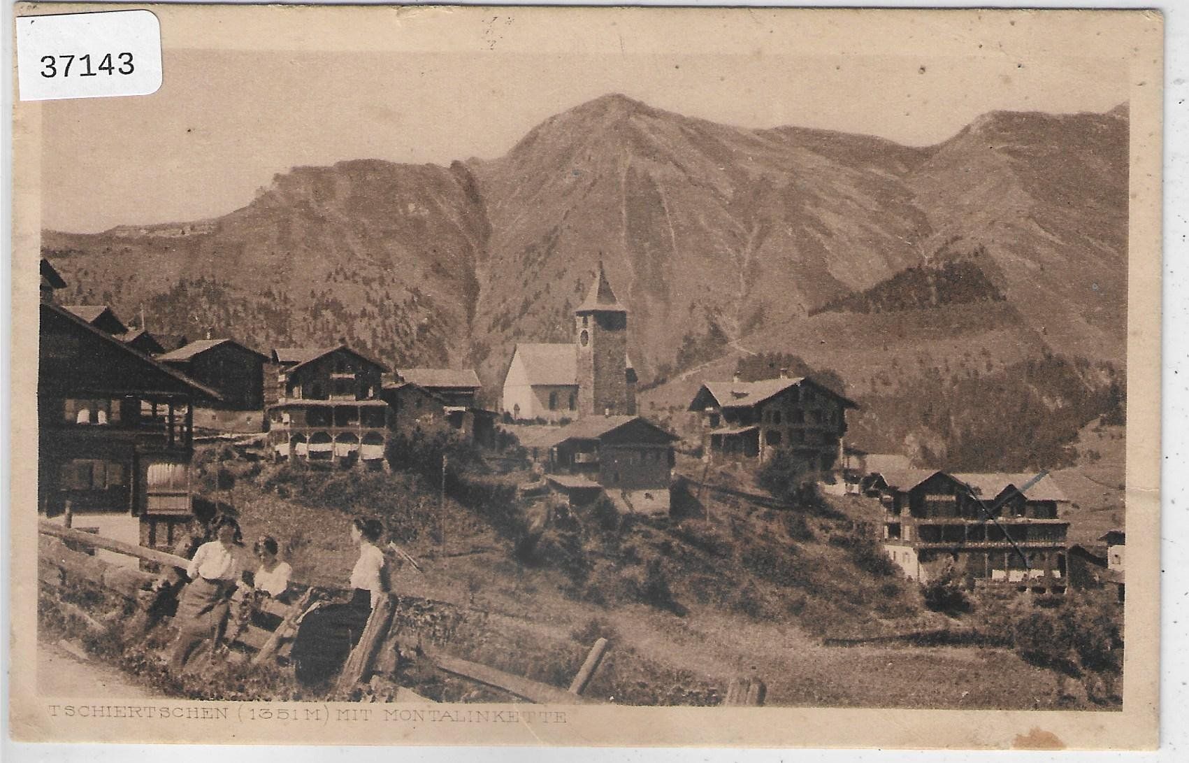 Cartoline postali: Tschiertschen - Generalansicht - animee – Usato da Ettingen venduto da Kartenplanet