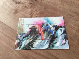 2003 Sonderblock Briefmarken postfrisch Ticino Enzian Adler