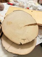 🌿 Natürliche Grosse Holzscheiben mit Rinde für Deko🌿