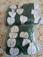 Wollgarn Merino Hand-gestrickt gruen Neuware 17x 50g