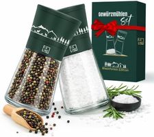 Gewürzmühlen Set Salz Pfeffer Keramik Edelstahl