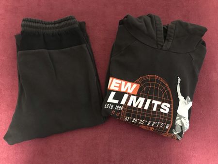 Set Hoodie und Jogginghose, dunkelgrau, Gr. 164