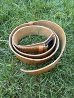 Militär Gürtel Leder - Gesamtlänge 138 cm