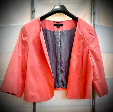 Sommer Blazer Gr. 46 coral pink neuwertig. Frühling-Modell!