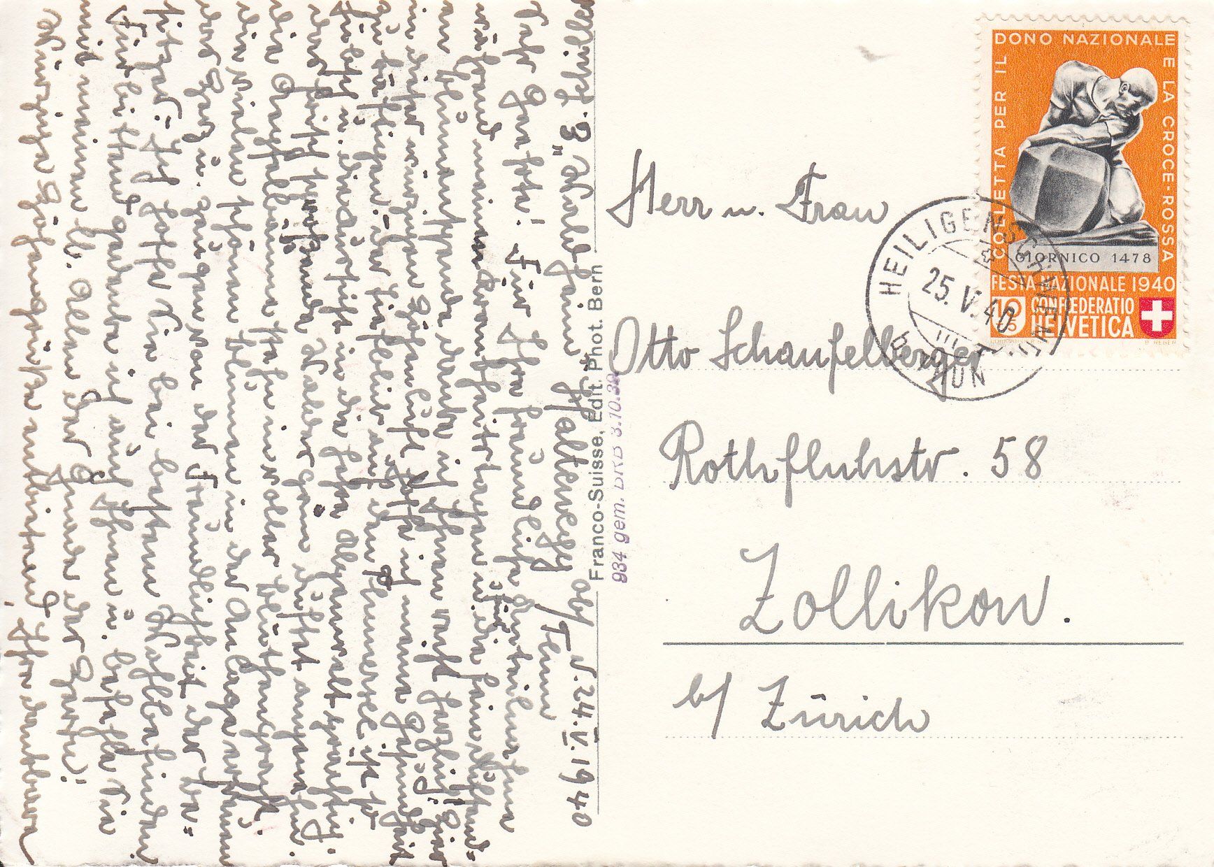 Cartoline postali: Haltenegg 1940 – Usato da Bürglen TG venduto da StampGraf 1